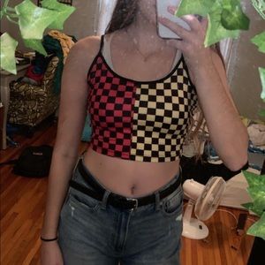 Checkered crop top